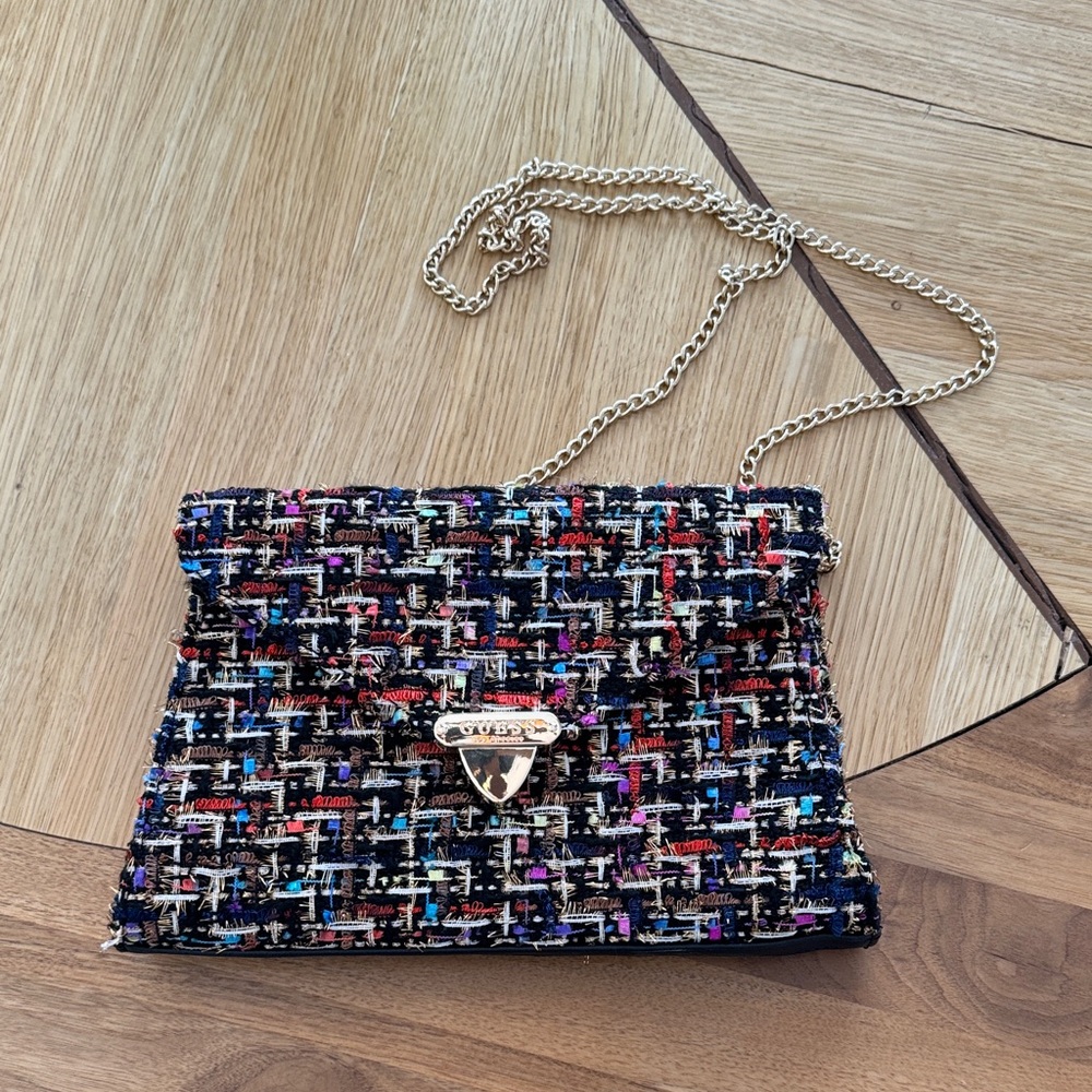 Guess Colorful Tweed Bag